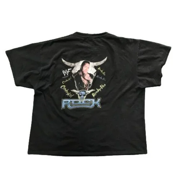 WWF The Rock Can You Smell What The Rock Is Cooking Black T-Shirt - Size XL